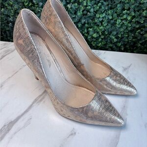 Vince Camuto Metallic Textured Heels